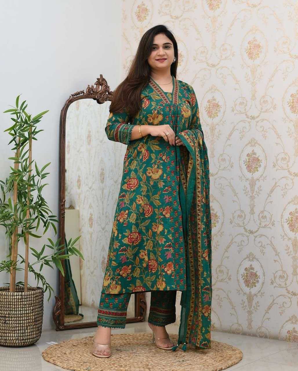 Cotton  Anarkali Suit